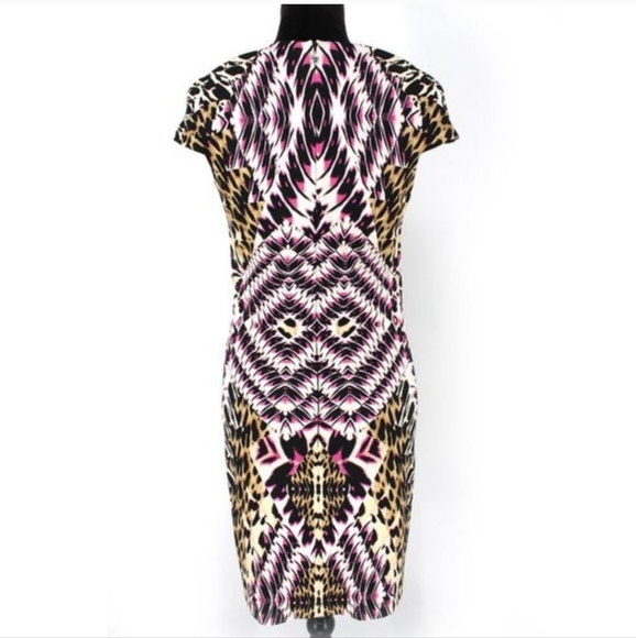 🎉🎈HOST PICK!🎈Just Cavalli GORGEOUS digital Slinky Midi Dress Large/m NEW - Picture 2 of 16